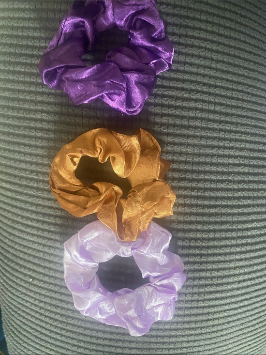 No Label Other - Silky Satin Scrunchie Set - Purple, Gold, Lilac